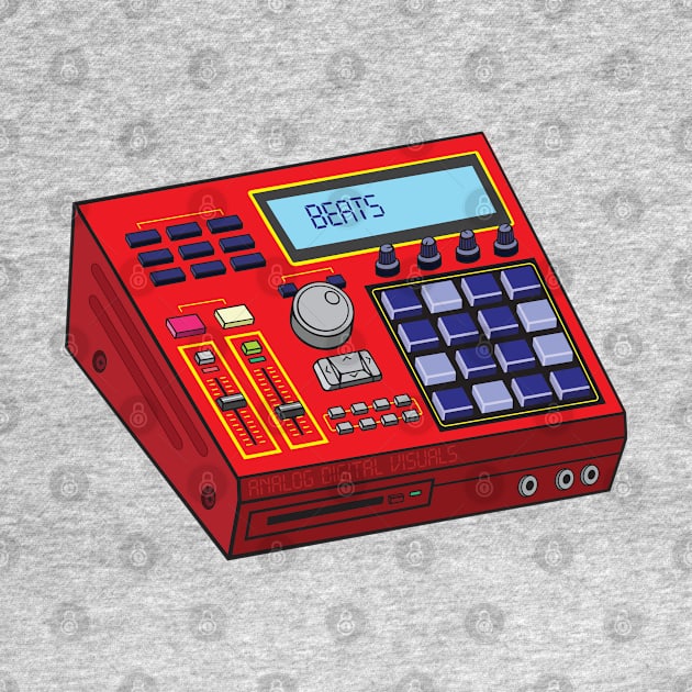 Beat Maker (Red + Cosmic Cobalt Colorway) Analog / Music by Analog Digital Visuals